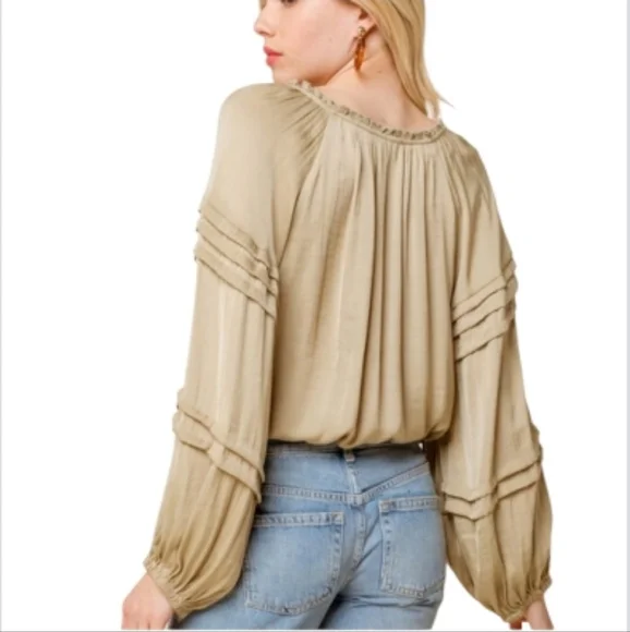 Free People Intimately All Tucks Bodysuit in Salt Marsh Sz Large - Picture 4 of 16